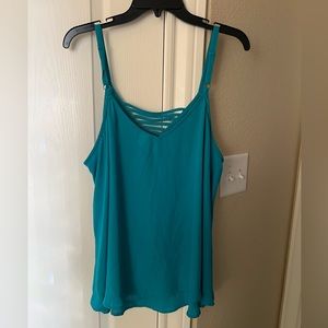 Teal spaghetti strap top. Brand: Torrid. Size 1 (1X).